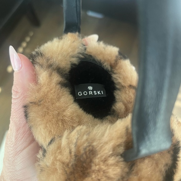 Gorski leather frame with real shearling lamb fur earmuffs - Picture 4 of 8